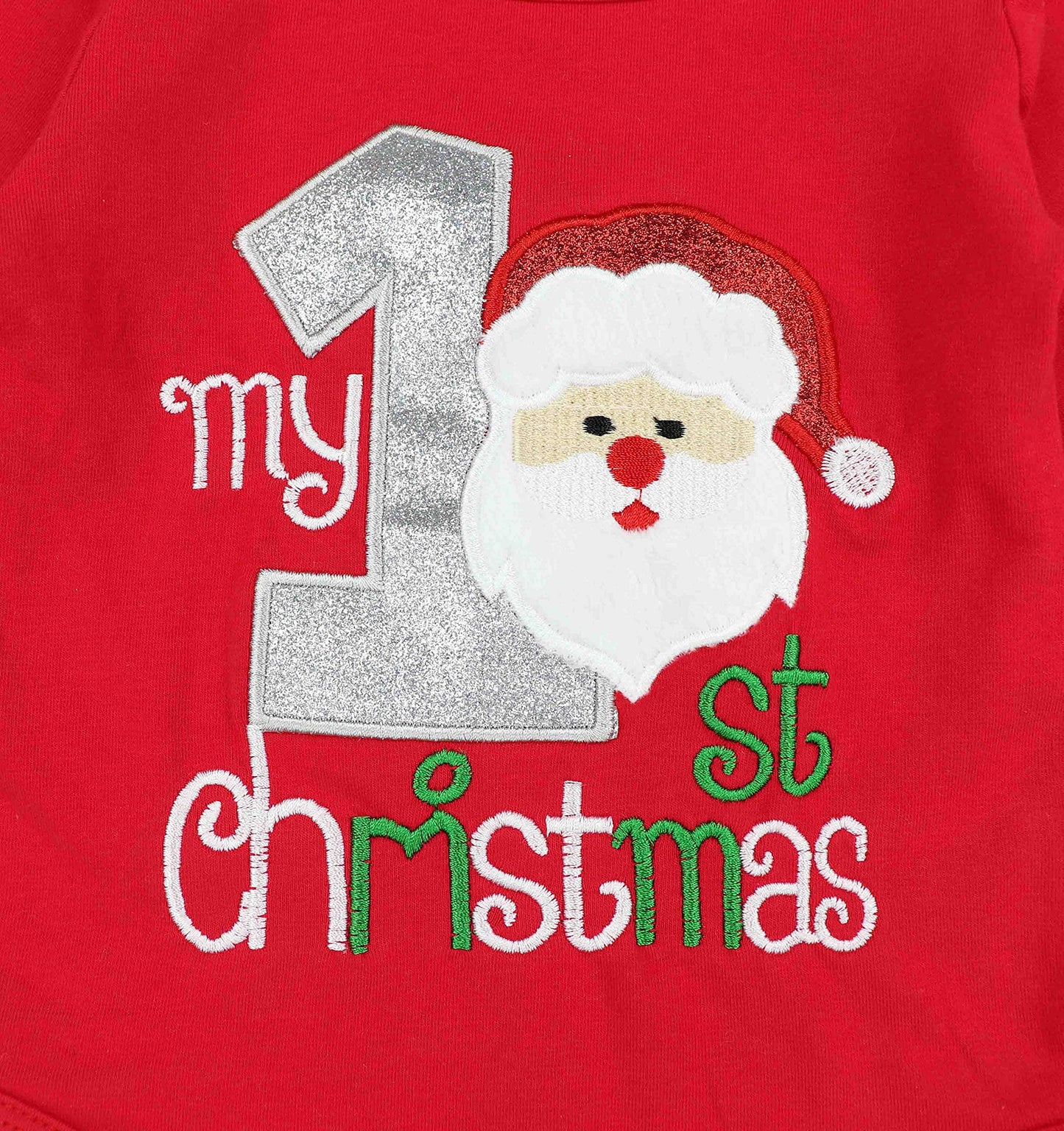Donwen Christmas Newborn Infant Baby Boys Clothes My 1St Christmas Rompers Bodysuit Santa Claus Pants With Christmas Hat 0-3 Mon