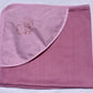 Hooded Baby Bath Pink Towel with Embroidery(Pink)