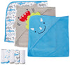 Simple Joys By Carters Unisex Babies 8-Piece Towel And Washcloth Set, Sharkdinasaur, One Size