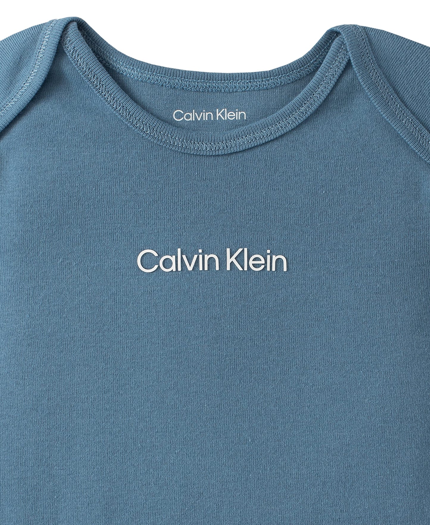 Calvin Klein Organic Baby Boys Essentials 4-Piece Set With Long Sleeve Tee & Pants, Ultra-Soft Beanie & Socks Included, Coronet