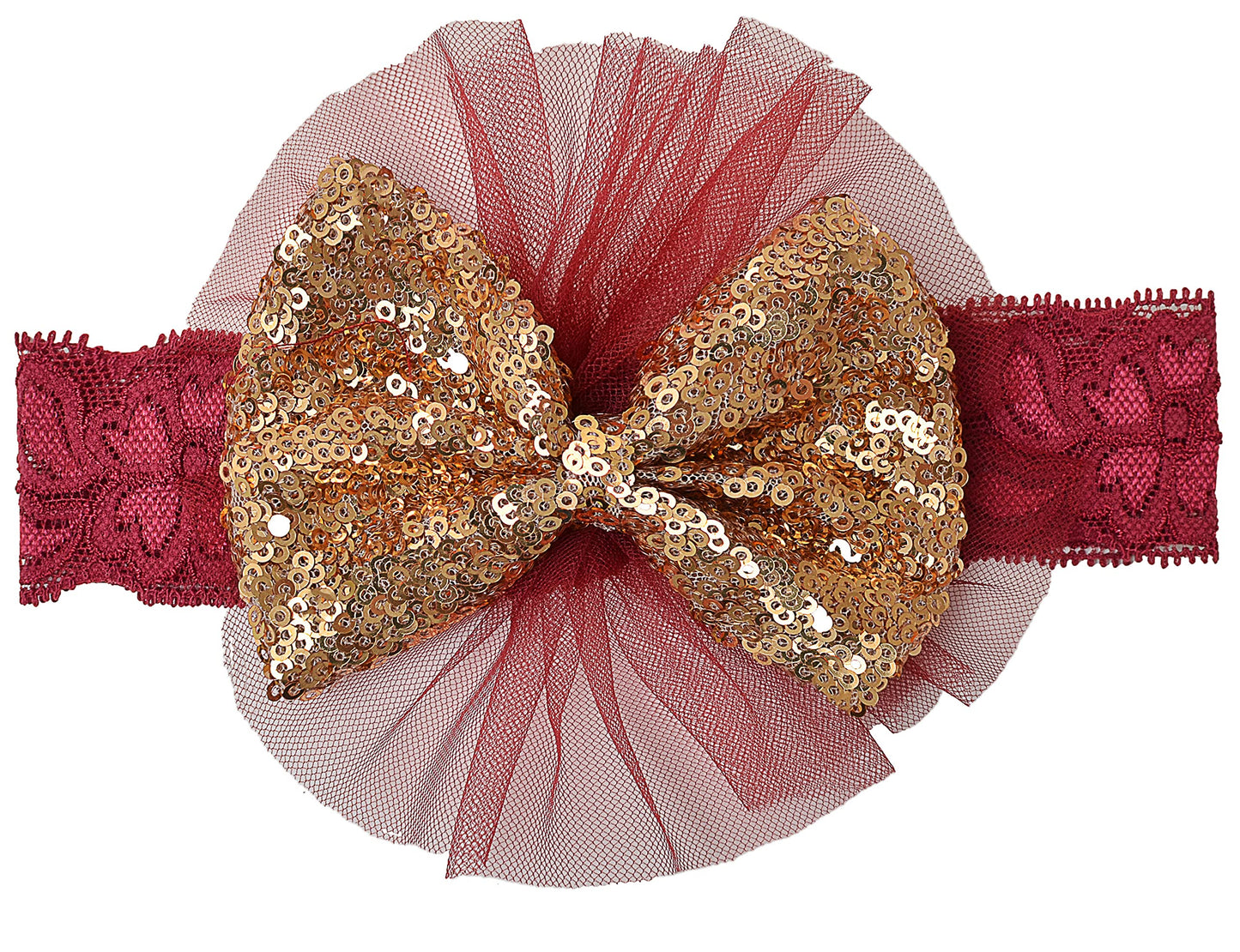 Lilax Baby Girl Newborn Lace Princess Wedding Party Dress Gown 4 Piece Deluxe Set 0-3 Months Red