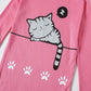 Family Feeling Cat Baby Girls Long Sleeve Pajamas Sets 100% Cotton Pyjamas Infant Kids Pjs Size 18-24 Months