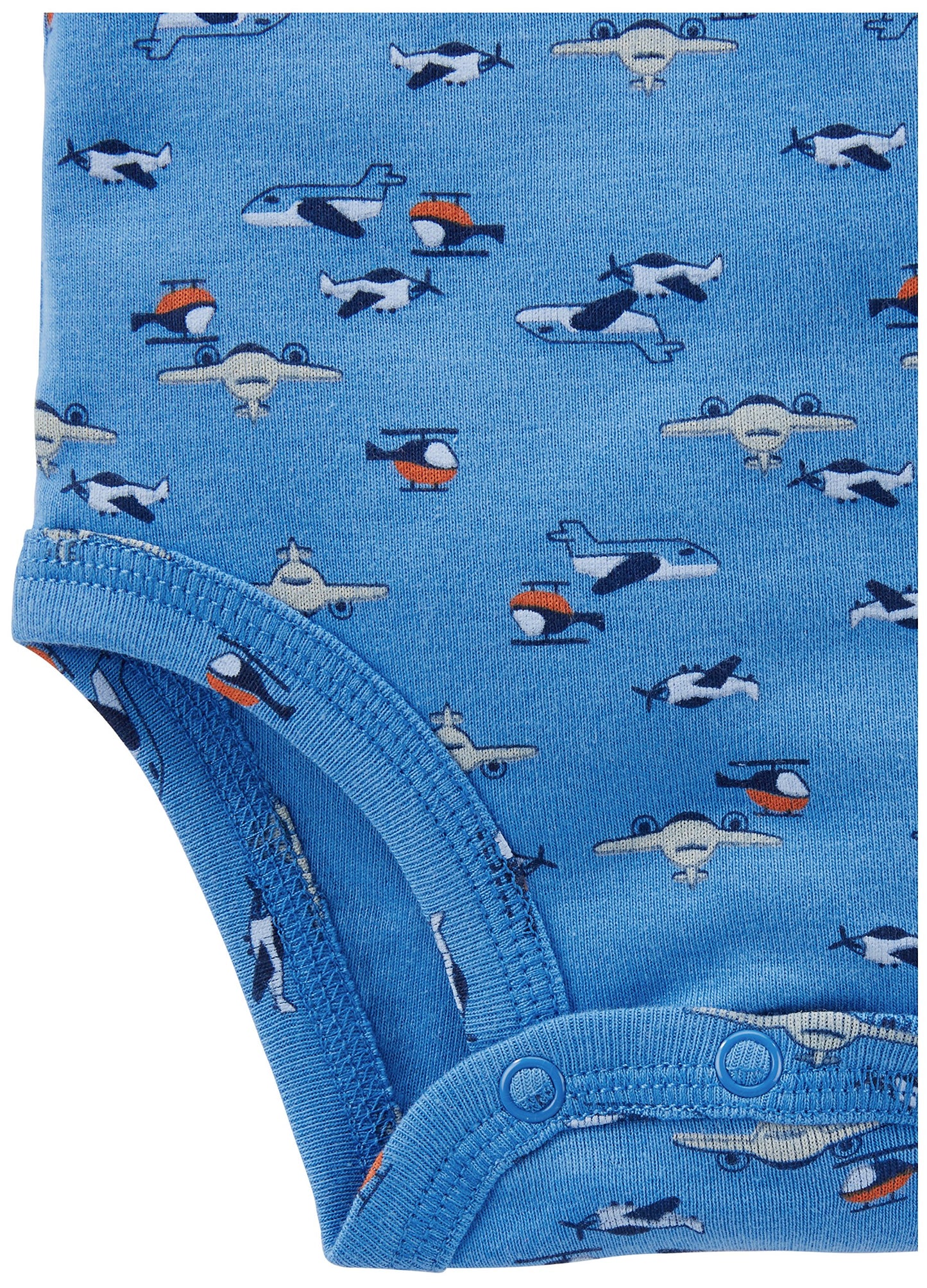 Simple Joys By Carter'S Baby Boys' 5-Pack Long-Sleeve Bodysuit, Blue/Grey/White, 6-9 Months