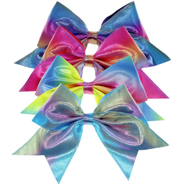 Frog Sac Big Hair Bows For Girls, Large Cheer Bow For Kids, Sparkly Cute Little Girl Mermaid Hair Accessories, 6 Inches Grosgrai