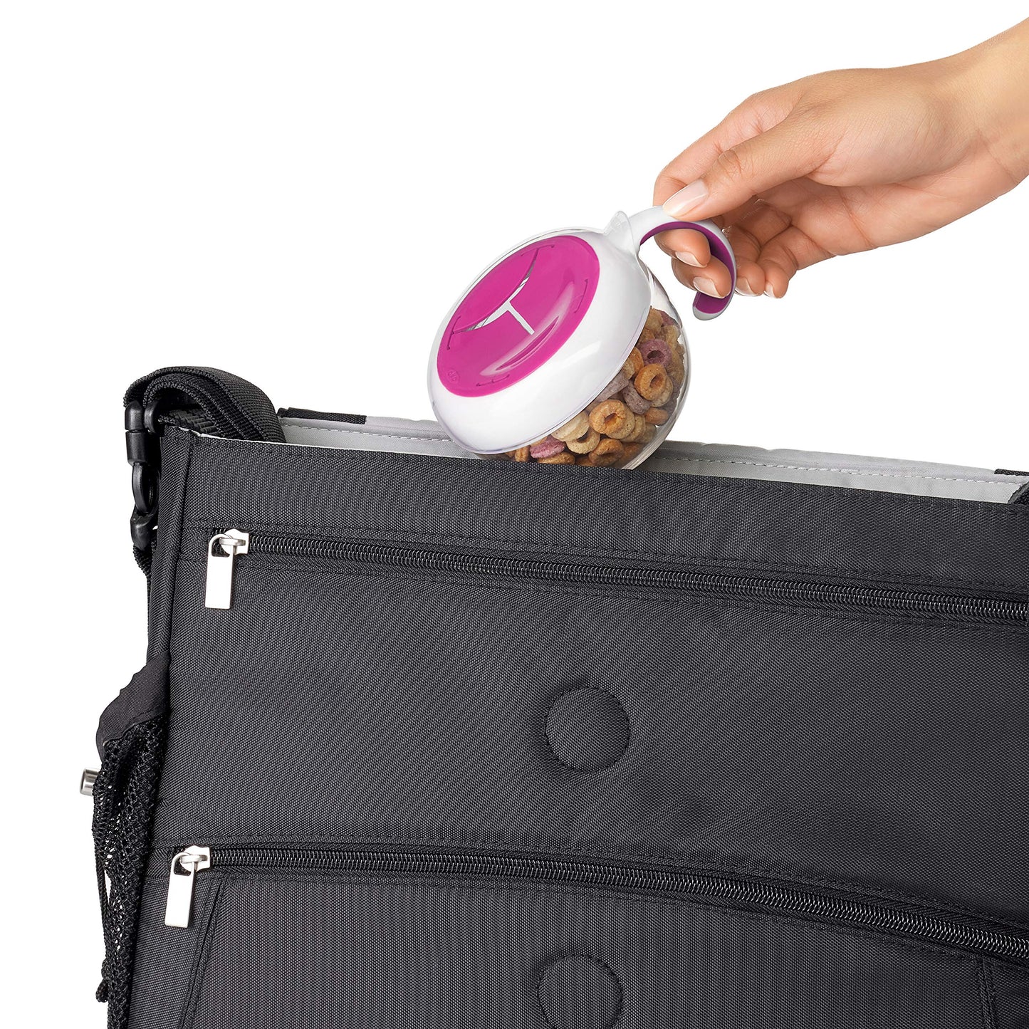 Oxo Tot Flippy Snack Cup With Travel Lid - Pink