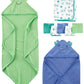 Simple Joys By Carters Unisex Babies 8-Piece Towel And Washcloth Set, Bluegreenwhite, One Size