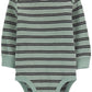 Simple Joys By Carter'S Unisex Babies' Long-Sleeve Thermal Bodysuits, Pack Of 4, Black/Green Stripe/Navy/Rust, 0-3 Months