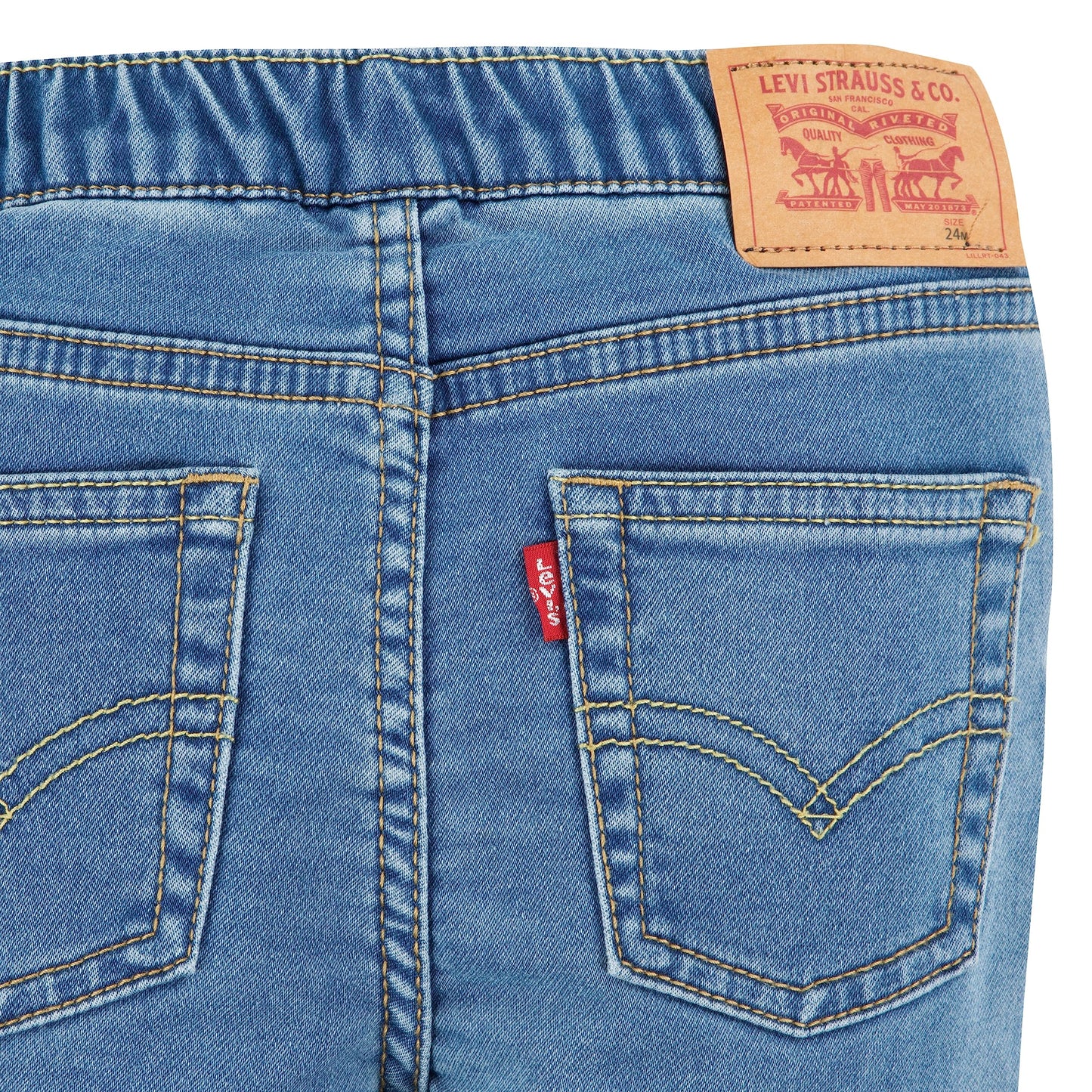 Levi'S Boys' Skinny Fit Pull On Jeans, Pyramids, 24M