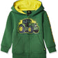 John Deere Baby Boys Fleece Zip Hoody Hooded Sweatshirt, Green, 2T Us