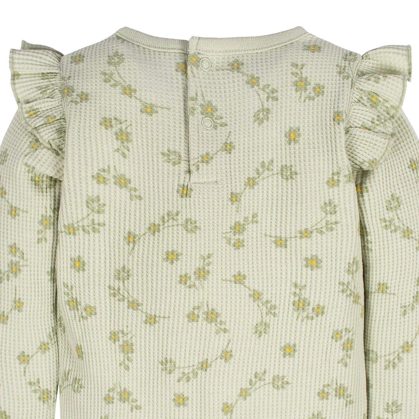 Gerber Baby Girl'S 2-Pack Long Ruffle Sleeve Onesies, Flower Toss