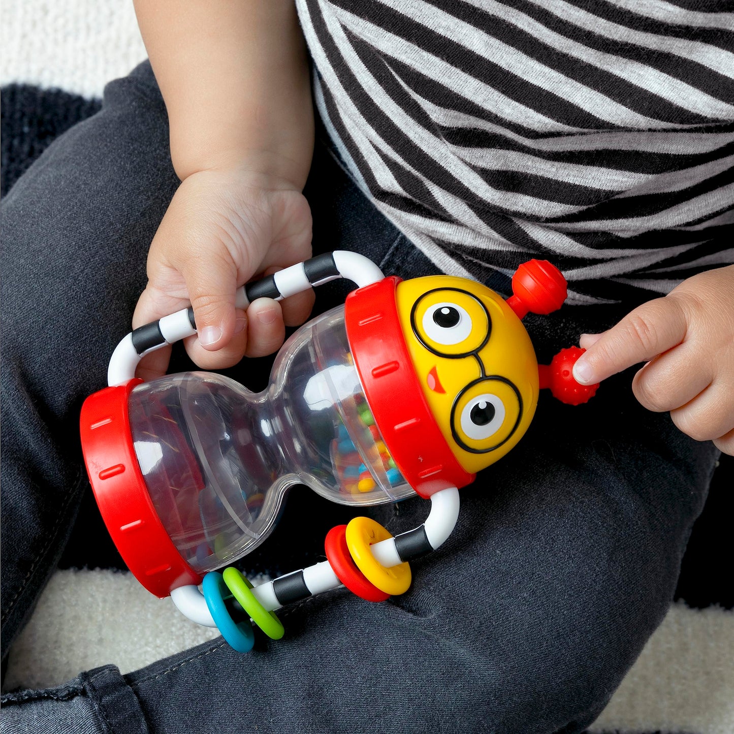 Baby Einstein Cals Sensory Shake-up Developmental Activity Rattle Toy, BPA Free, for Infants Ages 3 Months and up