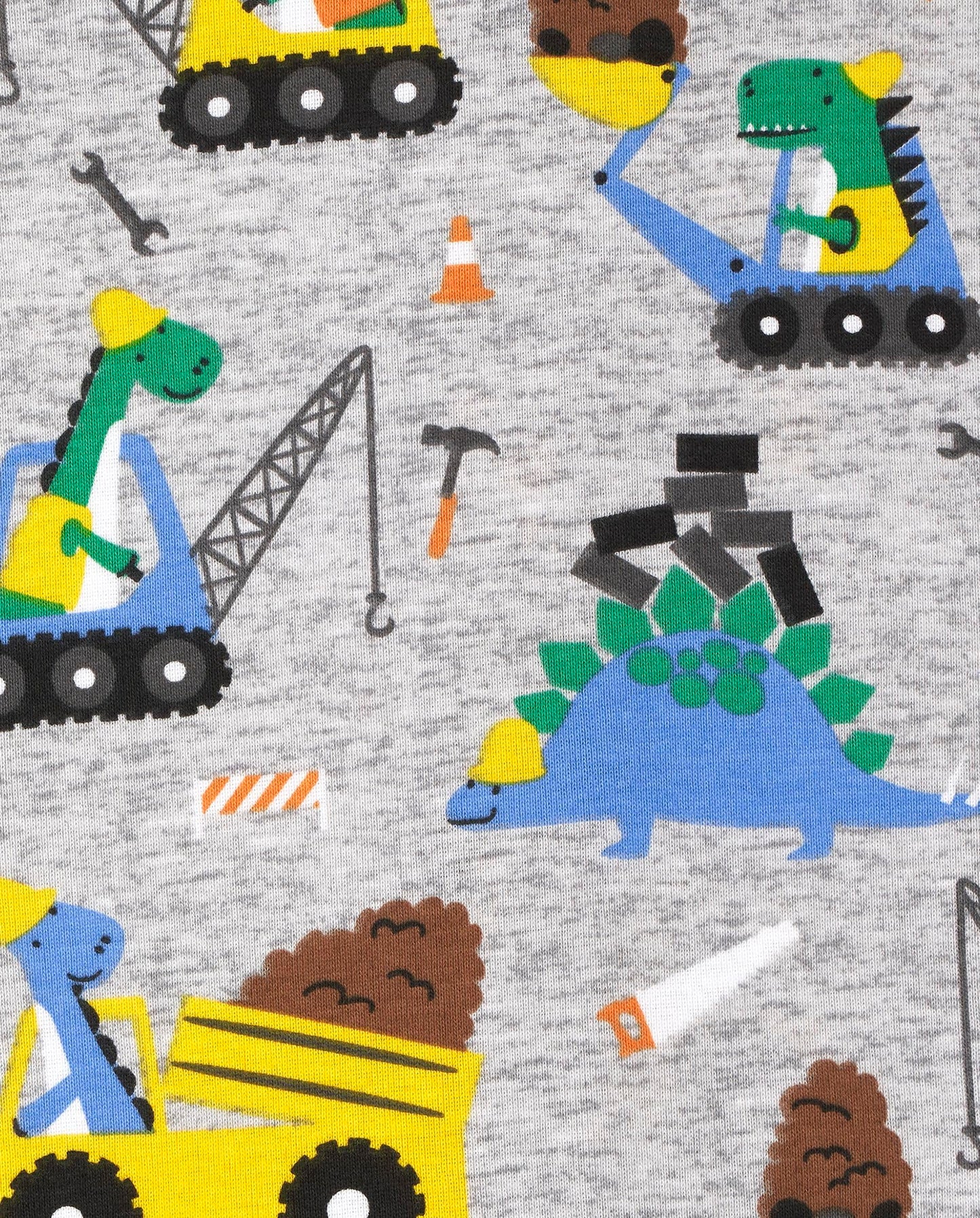 The Children'S Place,Dino Stretchie Pajamas,H/T Mist,2T