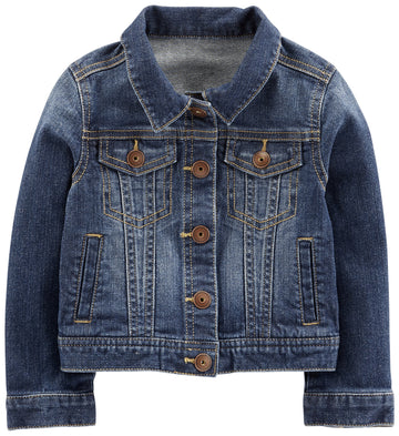 Simple Joys By Carter'S Toddler Girls' Denim Jacket, Medium Wash, 5T