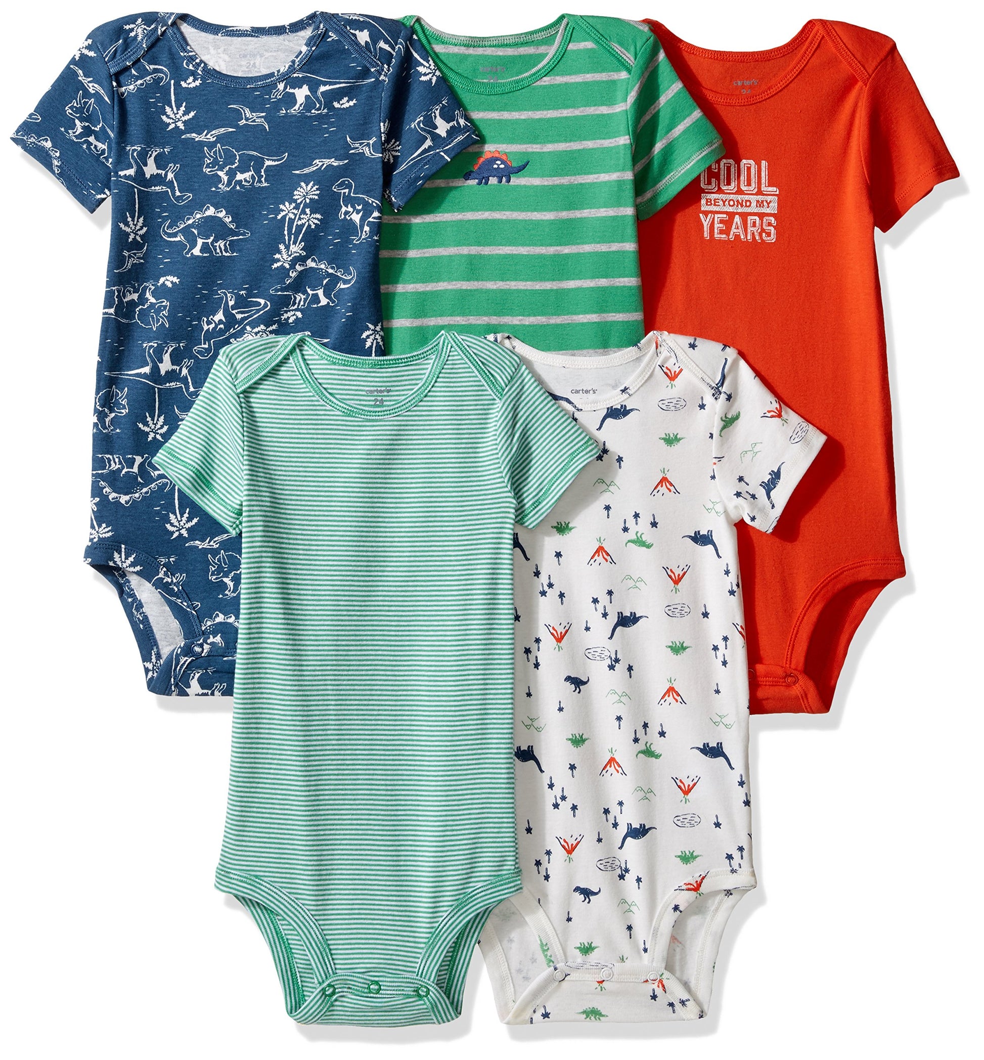 Carter'S Baby Boys Multi-Pack Bodysuits 126G333, Assorted, New Born