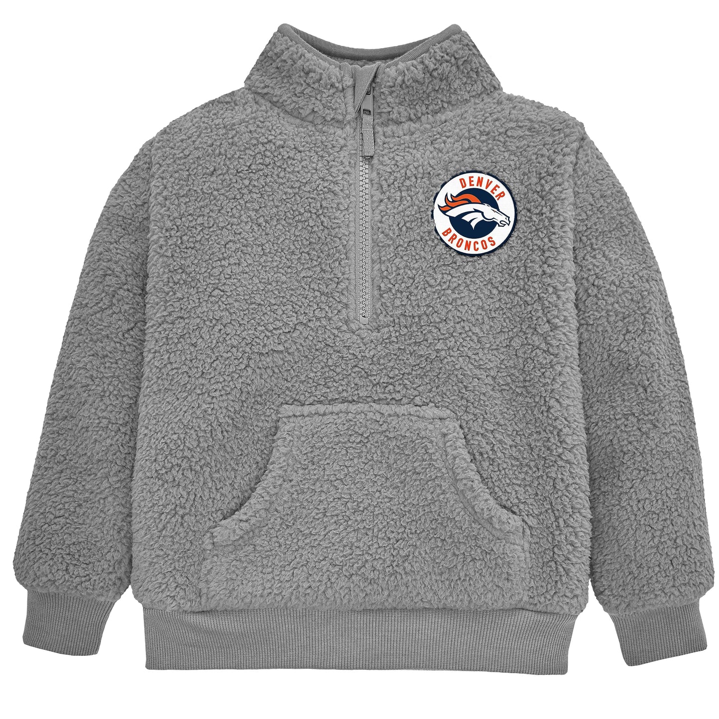 Gerber Unisex Baby Nfl Sherpa Mock Neck Pull Over Sweatshirt, Team Color, 12 Months