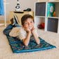 Wildkin Kids Vinyl Nap Mat - Foldable, Durable Rest Mat For Daycare & Preschool - Transportation