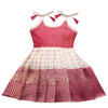 Pw Platypus World Baby GirlS Knee Length Pattu Pavadi Tapeta Silk Readymade Frock Dress (Pink & White_23 Years)