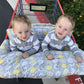 Twin Double Shopping Cart Cover For Baby Siblings With Carrying Case. Guaranteed To Fit Wholesale Warehouse Grocery Stores Like