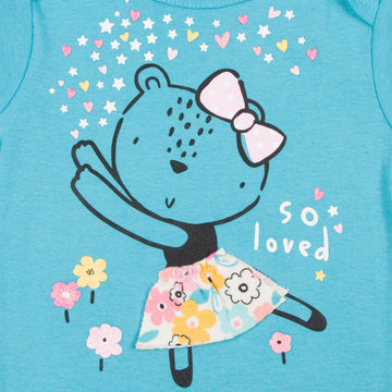 Gerber Baby Girls 5-Pack Short Sleeve Variety Onesies Bodysuits So Loved Newborn