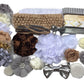 Bowtique Emilee Mini Headband Kit Makes 14 Headbands, Diy Baby Headband Kit - Neutrals