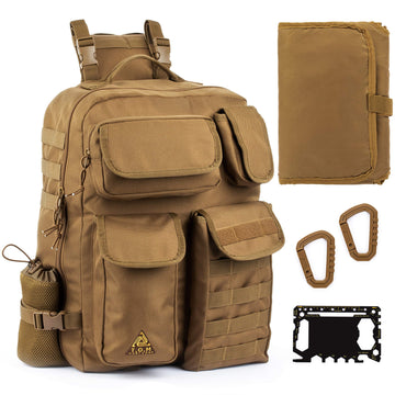 T.O.M Horizons Sling Diaper Bag For Dad; Single-Handed Diaper Changing System. Waterproof Changing Pad, Insulated Bottle Pouches