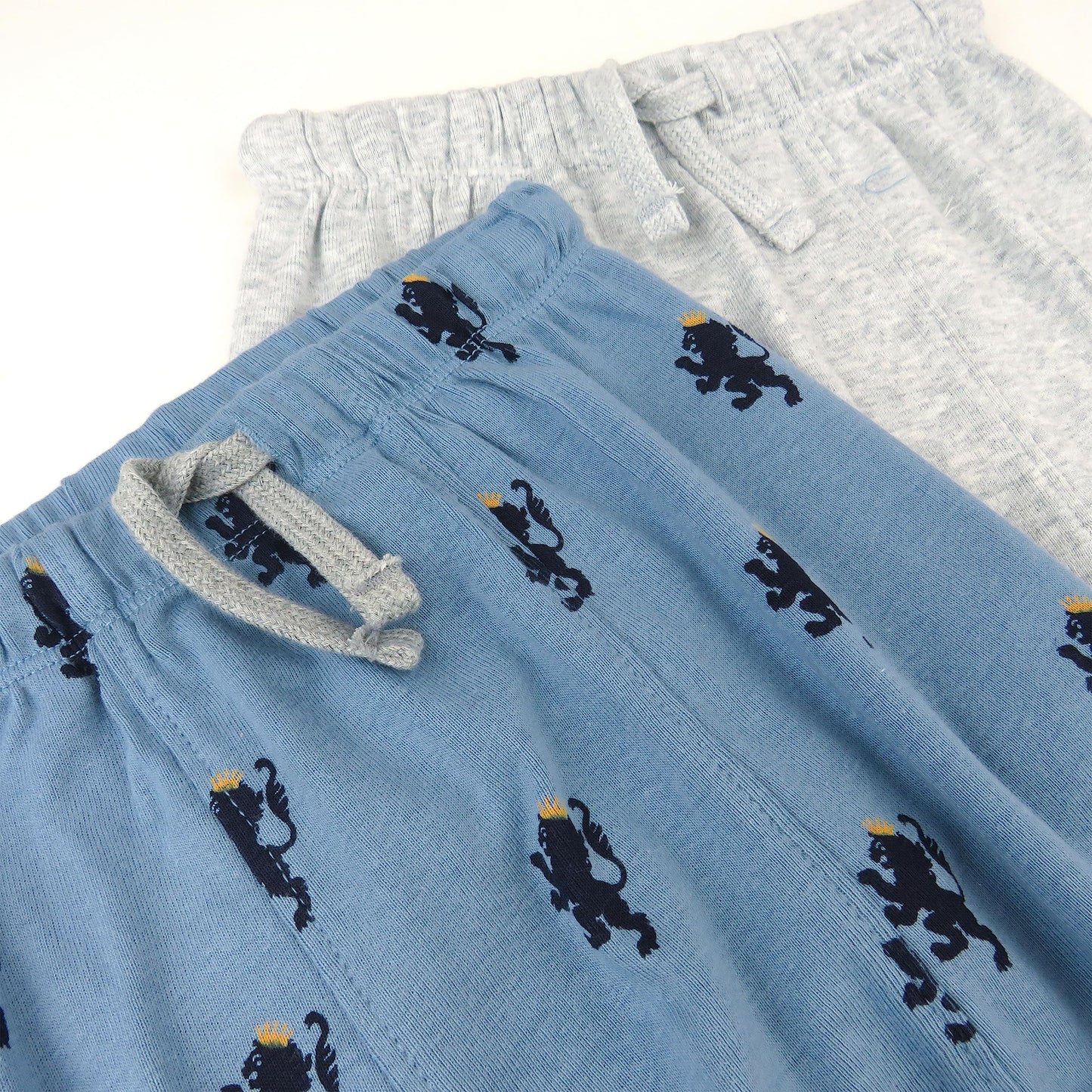 Honestbaby Multipack Honest Pants Joggers Pull On 100% Organic Cotton For Infant Baby And Toddler, Boys, Girls, Unisex, Blue Lio