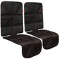 Lusso Gear Car Seat Protector (Value 2 Pack) - Thick Padding - Waterproof Seat Protector Under Baby Car Seat With 2 Mesh Storage