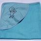 Hooded Baby Bath Towel with Embroidery (Blue)