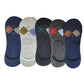 Queery Men Cotton No Show Invisible Loafer Socks Pack Of 5 D7