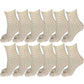 Kaneekshi Women Ladies Cotton Ankle Length Socks With Thumb (Pack Of 12 Pairs, Beige)