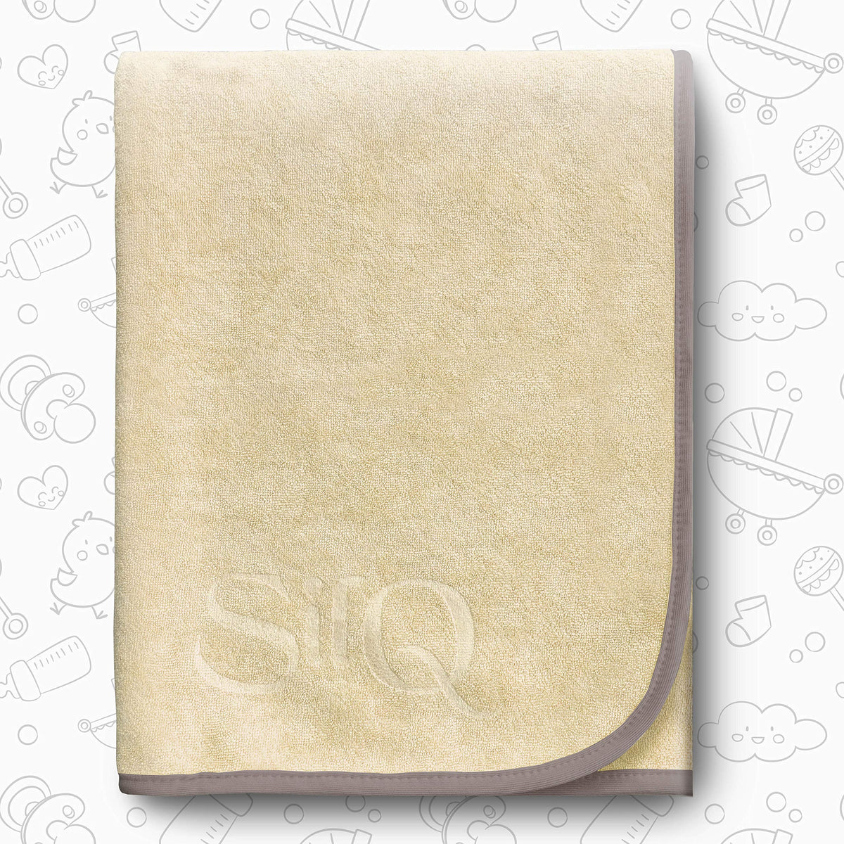 Quick Dry Silq Newborn BabyS And KidS Microfiber Ultra Soft And Fast Drying Bath Towels (Cream)