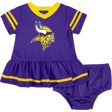 Gerber Baby Girl'S Nfl Jersey Dress And Diaper Cover, Team Color, 18 Months