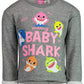 Pinkfong Baby Shark Baby Girls Long Sleeve T-Shirt Pant Set Grey/Pink 18 Months