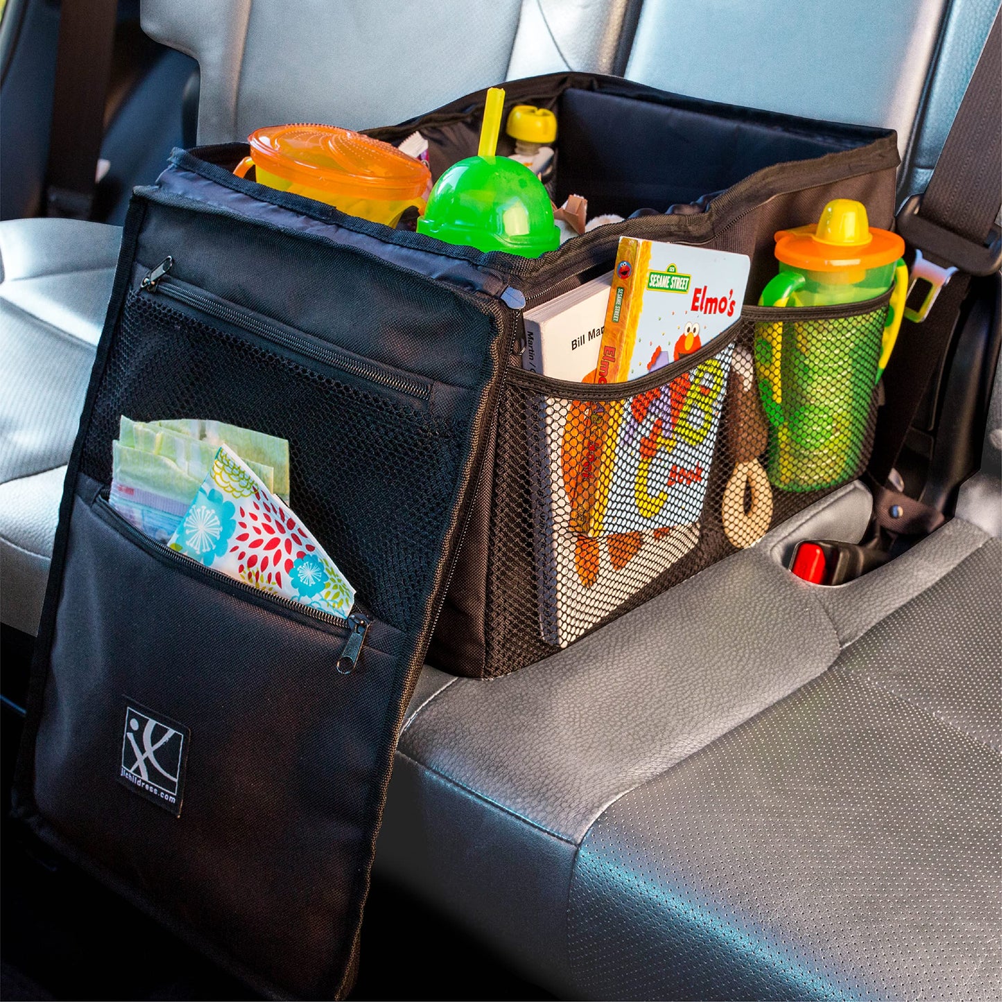 J.L. Childress Backseat Butler Car Seat Organizer - Cup Holders And Storage For Front, Back, Passenger Seats, Trunk - Travel Roa