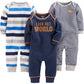Simple Joys by Carters Baby 3-pack Jumpsuits, grey, multi stripe, navy stripe, 12 Month
