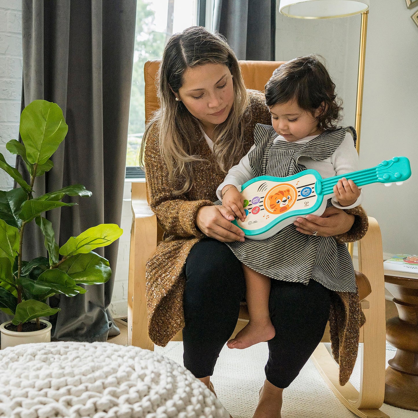 Baby Einstein Sing & Strum Magic Touch Ukulele Wooden Musical Toy, Ages 6 Months+, Multicolored