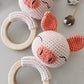 Farm Baby Shower Gift- Pig Rattle