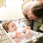 Baby Shopping Cart Hammock | Coming Up Roses Beautiful Floral Print