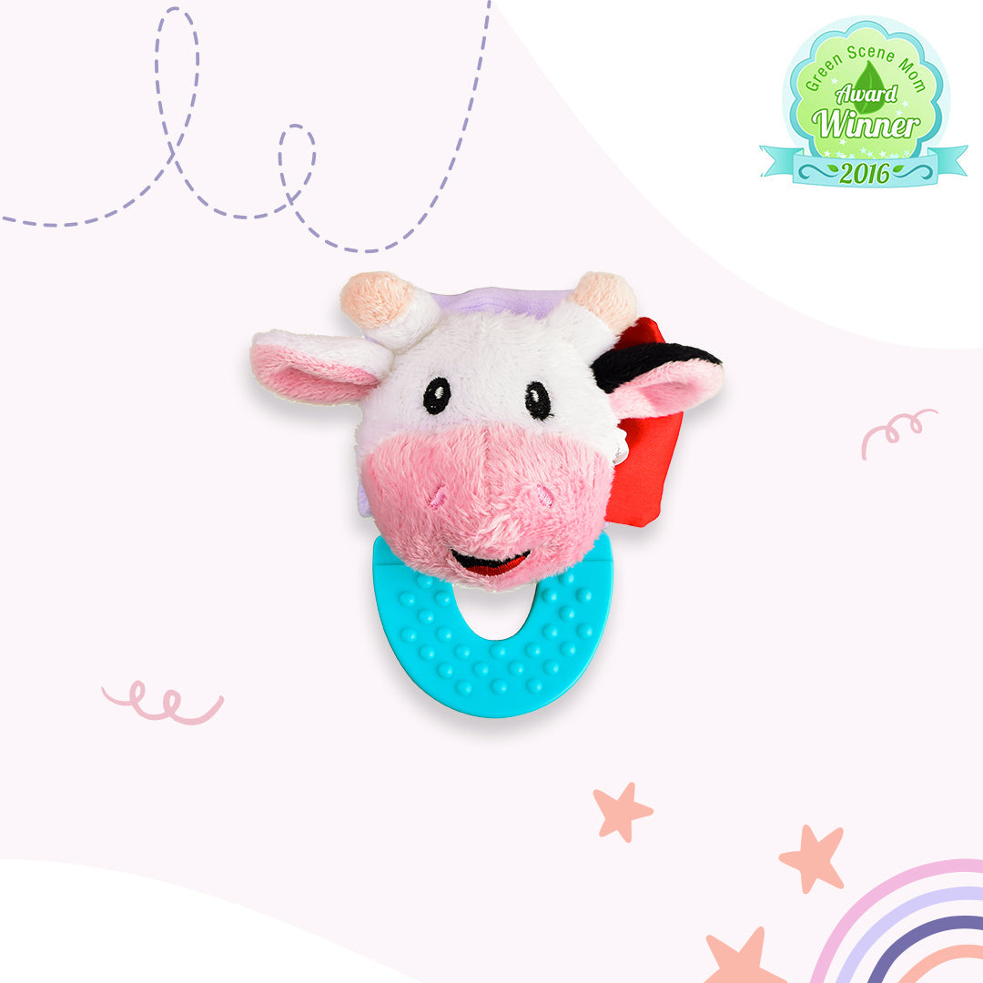 Cow Teething Hand Toys for 4 Month Old Baby Boys & Infants