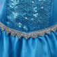 Dressy Daisy Girls' Ice Princess Dress Costume Birthday Halloween Christmas Fancy Party Dresses With Cape Draping Size 5 Style C