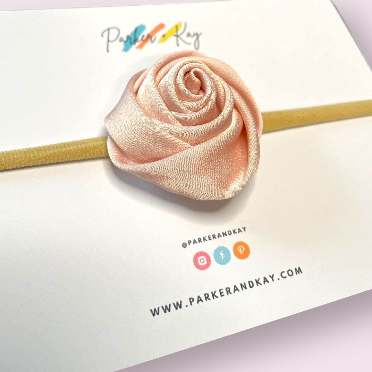 Satin Rose Baby Headband