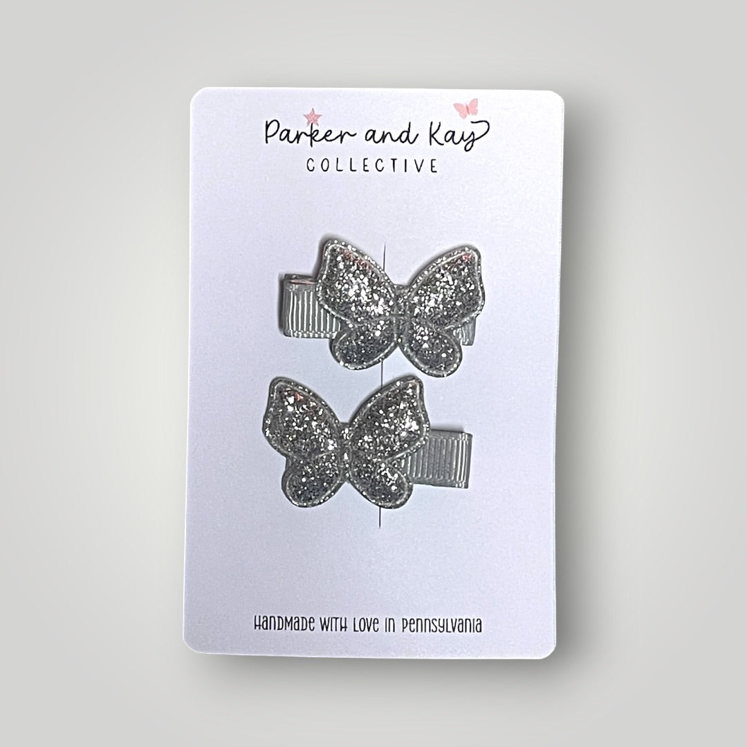 Sparkling Butterfly Clips