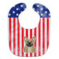 Carolines Treasures Patriotic USA Baby Bib, French Bulldog Cream, Large