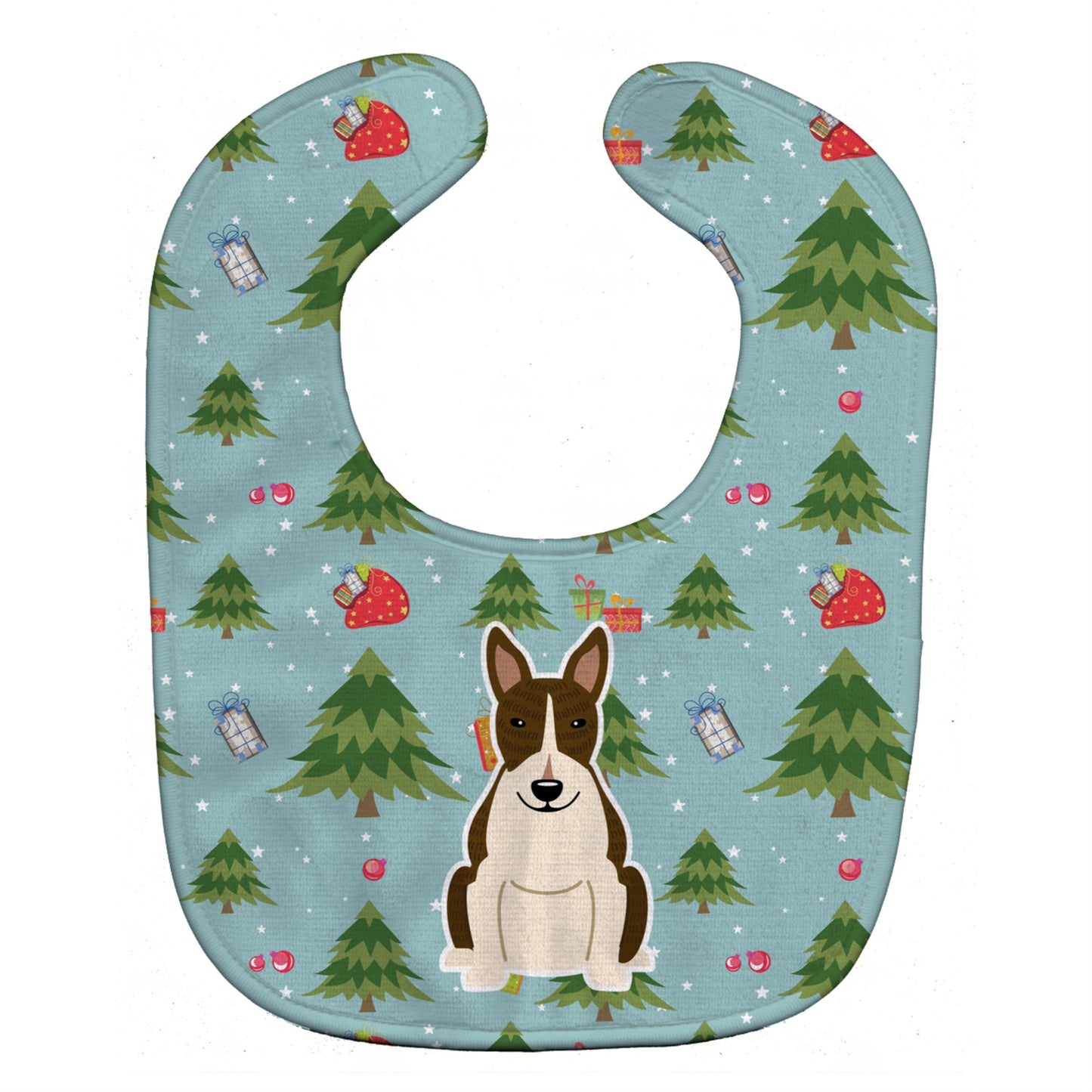 Carolines Treasures Christmas Baby Bib, Bull Terrier Dark Brindle, Large