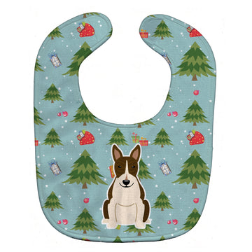 Carolines Treasures Christmas Baby Bib, Bull Terrier Dark Brindle, Large