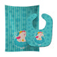 Carolines Treasures Unicorn Baby Bib & Burp Cloth, Ballerina, Large