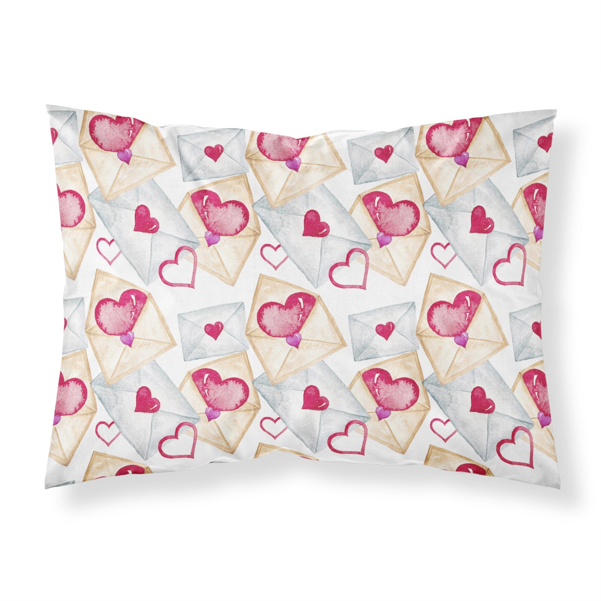 Caroline'S Treasures Watercolor Love Letters Pillowcase, Standard, Multicolor'