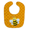 Carolines Treasures Bee on Quatrefoil Baby Bib, Orange, Large