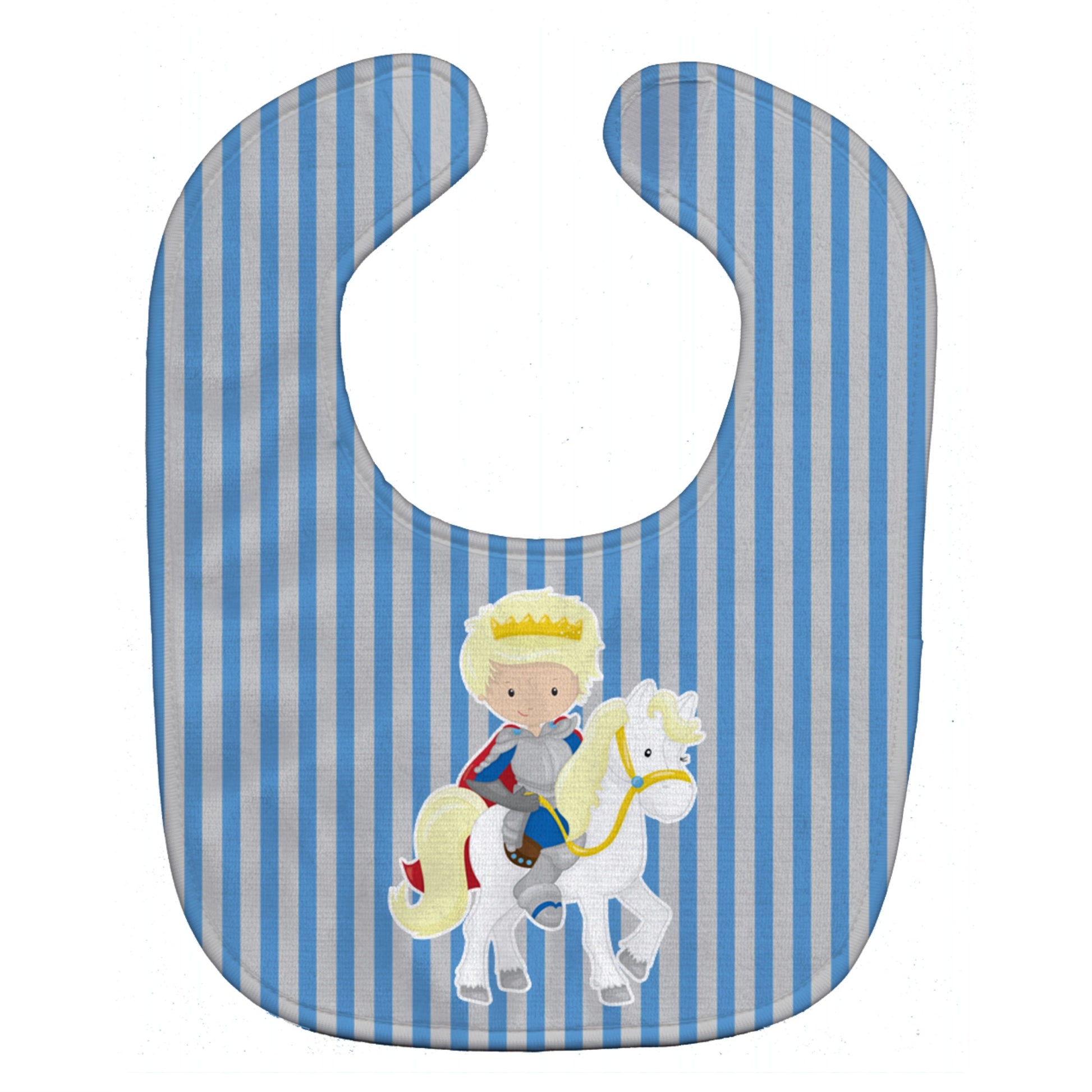 Carolines Treasures Blonde Boy Prince on Horse Baby Bib, Multicolor, Large