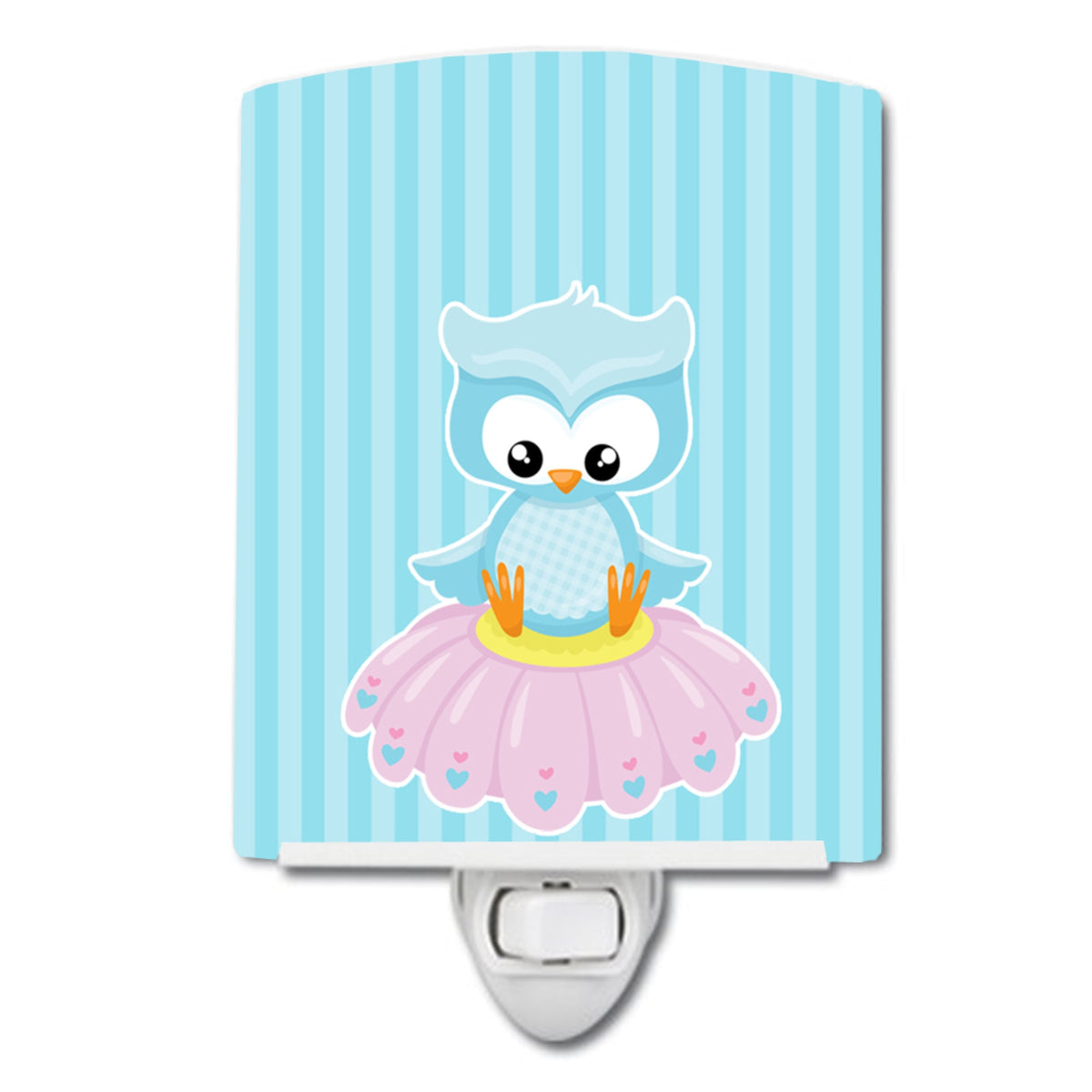 inchCarolineS Treasures Girl Bird Ceramic Night Light, Blue, 6inchinch X 4inchinchinch